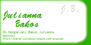 julianna bakos business card